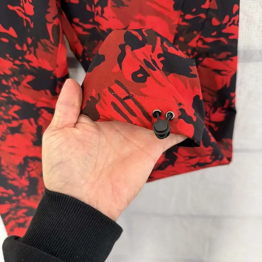 NFQ Men's Small Red Camo Performance Pants With Zip Pockets